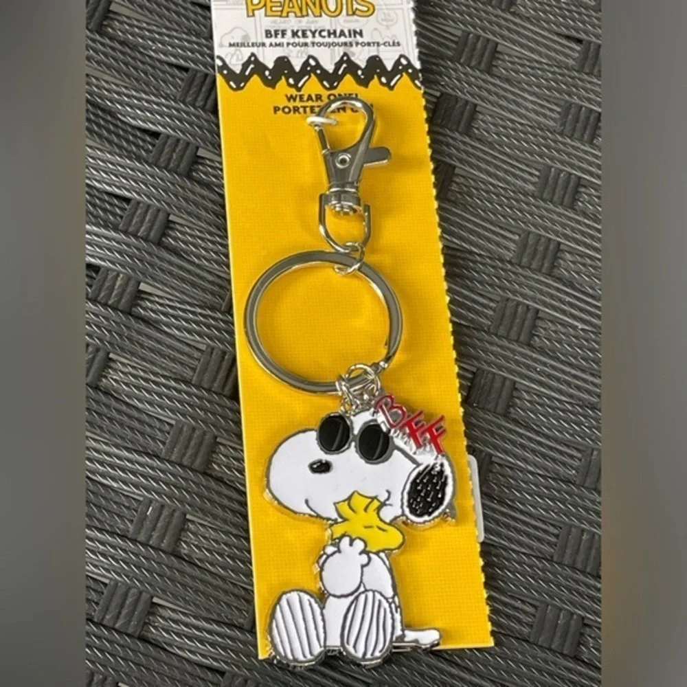 Snoopy Keychain,Peanuts Silver Keychain Clip